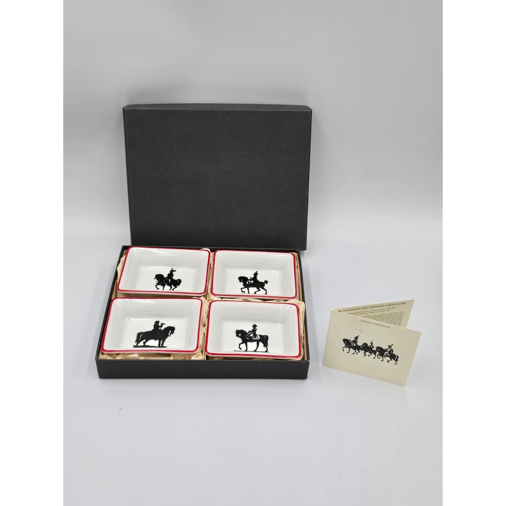 Louvre Paris Napoleon Equestrian Porcelain Change Trays Set of 4 RMN France